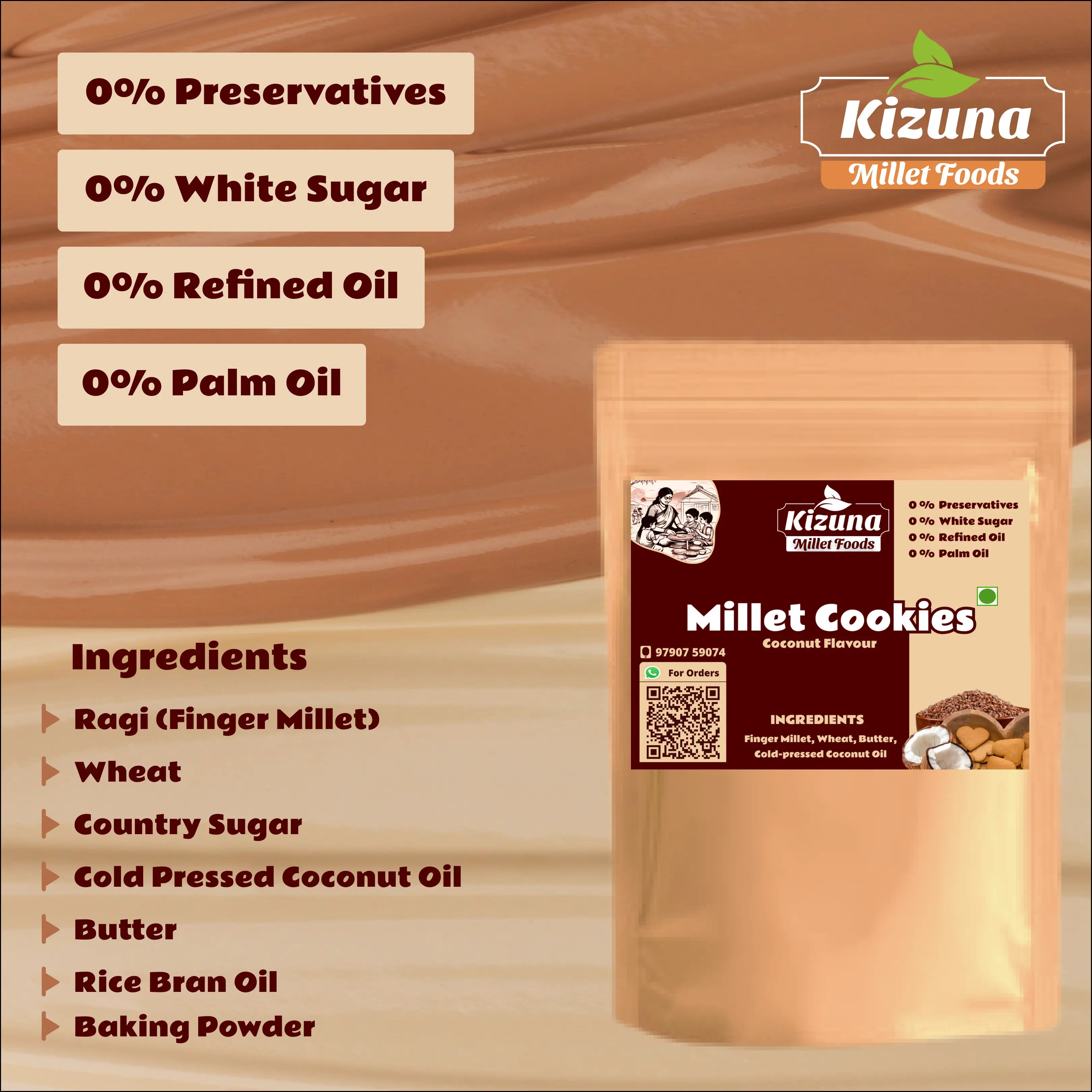 Kizuna Millet Cookies - Healthy & Tasty
