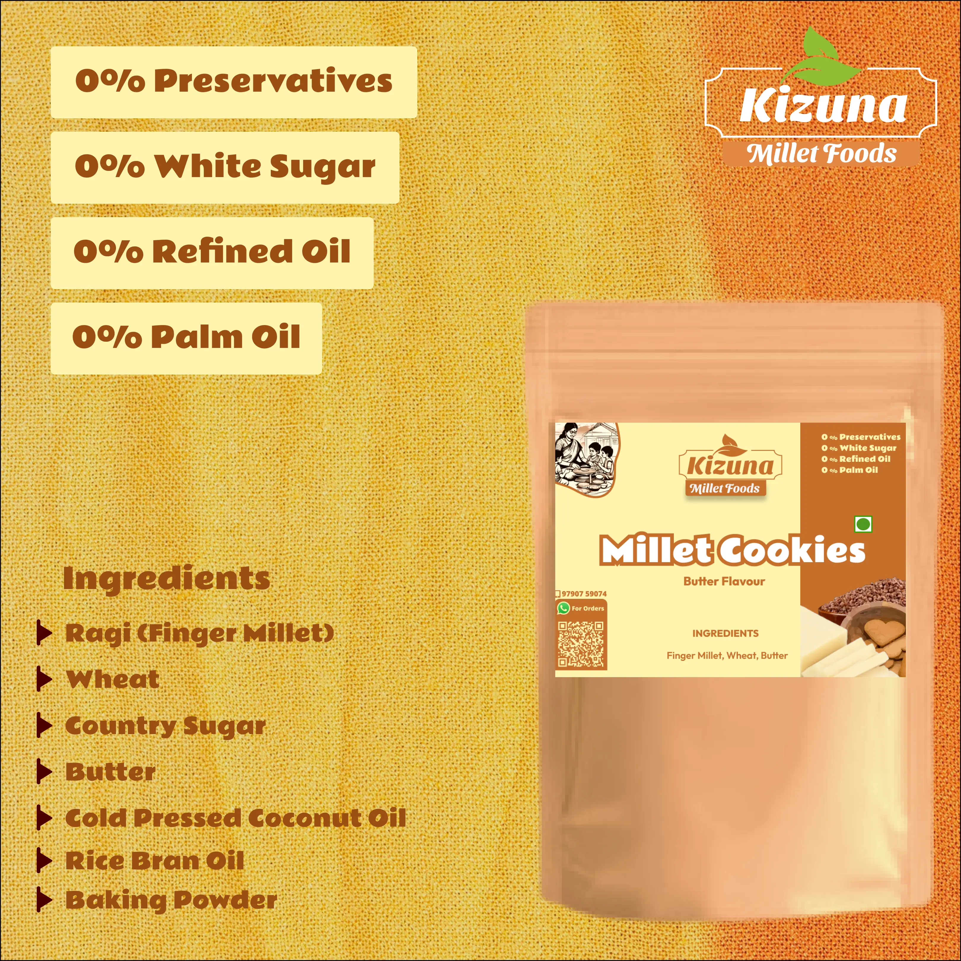 Kizuna Millet Cookies - Healthy & Tasty